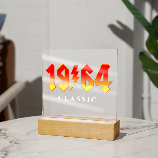 60th Birthday Gift for Classic Rock Music Fan Born in 1964 Acrylic Plaque