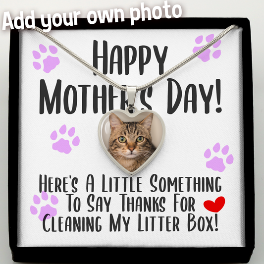 Cat lady Mother's Day photo necklace